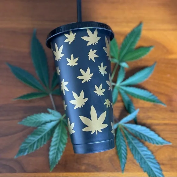420 Cups 24oz Custom Cold Cup with Lid and Straw - Picture 1 of 3